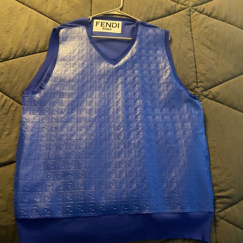 Fendi repurposed sweater vest XL